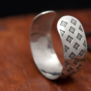 Medieval etched stainless bracelet