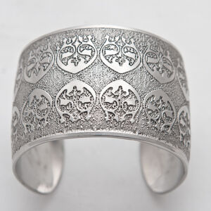 Medieval etching stainless bracelet