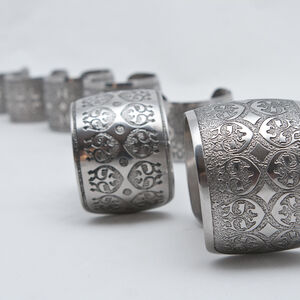 Medieval etching stainless bracelet