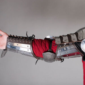 Medieval armor arms splinted full with etching