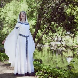 Medieval Fantasy Wedding dress White Swan