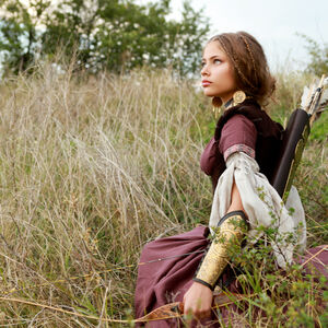 Natural Suede Archeress Bodice - medieval dress renaissance clothing