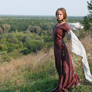 Renaissance Ren Faire Medieval Gown and Long Chemise LOTR Dress Costume GREEN 3X 