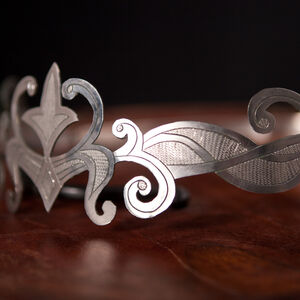 Medieval handmade titanium crown "Swan"
