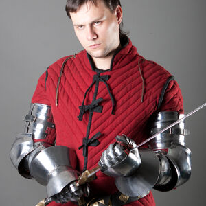 Medieval knight functional arm armor SCA reenactment