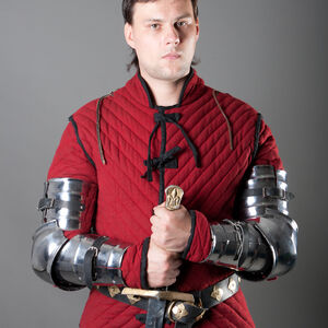 Medieval knight functional arm armor SCA reenactment