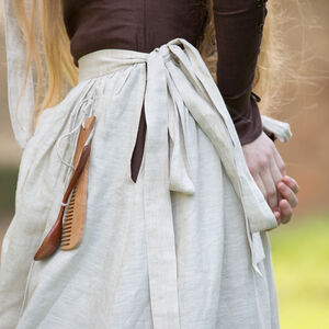 Medieval Linen Skirt Apron “Red Elise”