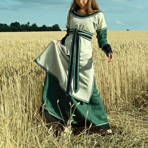 MEDIEVAL LONG LADY TUNIC WITH OVERCOAT