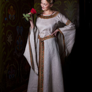 Medieval natural flax linen garb costume dress