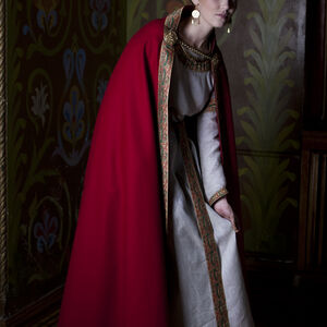 Medieval Fairy Tale Natural Linen tunic and wool cloak set