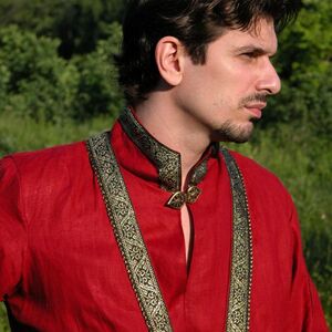 MEDIEVAL TUNIC+FLAX OVERCOAT GARB COSTUME