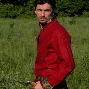 MEDIEVAL TUNIC+FLAX OVERCOAT GARB COSTUME