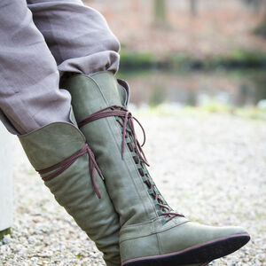 Green Medieval Fantasy Boots “Forest”
