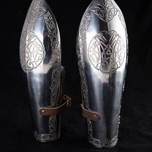Medieval Vambraces with Celtic Etching