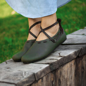 Medieval women’s shoes "Fireside family" comfy flat slip-ons