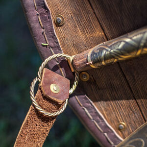 Brass Bucklet on Viking's Shield