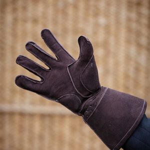 Midi cuff padded leather HEMA fencing gloves "Heritage"