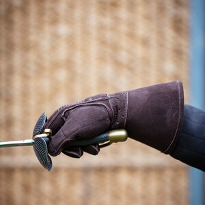 Midi cuff padded leather HEMA fencing gloves "Heritage"
