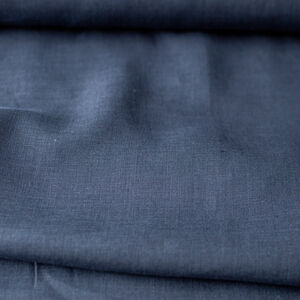 Midnight blue flax linen fabric for DIY medieval costume sold by the yard