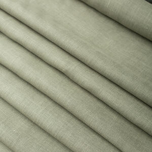 Olive green natural linen fabric for medieval costume sold by the yard