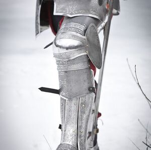 Medieval Sabatons Etched Stainless Paladin Armor