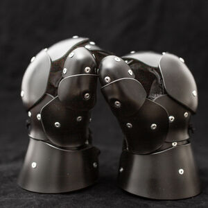 Plastic Sword-fighting clamshell gauntlets "Black Knight"