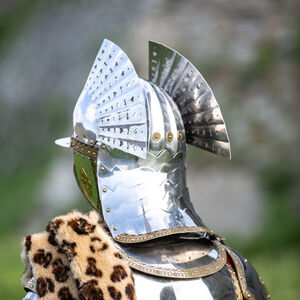 Polish Hussar helmet of stainless steel and brass