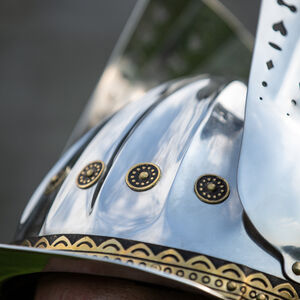 Polish Hussar helmet of stainless steel and brass