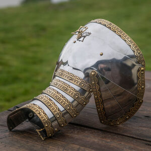 Polish Hussar stainless steel and brass pauldrons