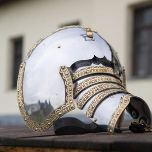 Polish Hussar stainless steel and brass pauldrons
