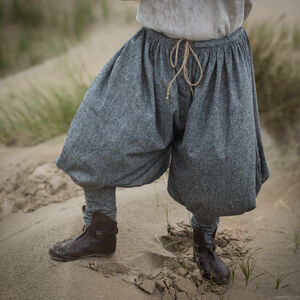 Premium merino wool and silk fabric baggy Viking pants