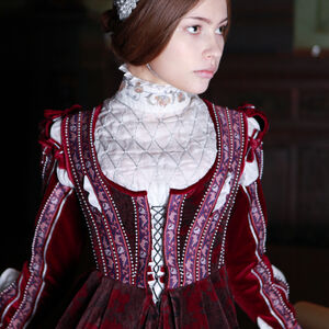 Renaissance Dress with Embroidery and lacing