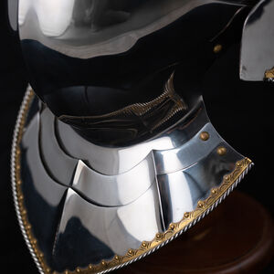 SCA sallet and bevor stainless steel set "The Kingmaker" neck and head protection