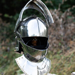 Medieval Knight Sallet Helmet with bevor