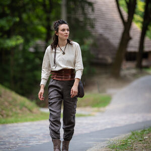 Short medieval underwear fine linen unisex tunic "Huntress"