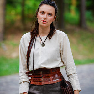Short medieval underwear fine linen unisex tunic "Huntress"