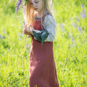 Sleeveless long linen dress for kids "Alba the Sunbeam"