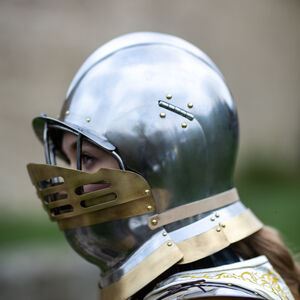 Real visored Medieval Helmet "Morning Star"