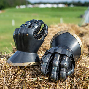 sca/larp/hand/armor/gloves/medieval Hand-Forged Armored Steel Battle Gauntlets 