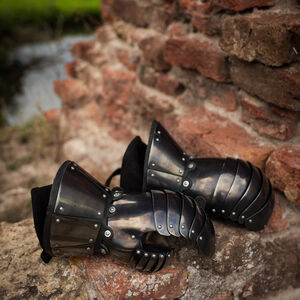 Spring Steel Medieval Metal Gauntlets