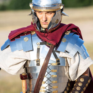 Stainless steel and brass coolus Roman helmet “Cassius”