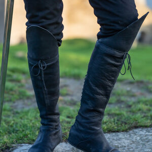 Medieval knee-high leather boots “Dark Wolf”