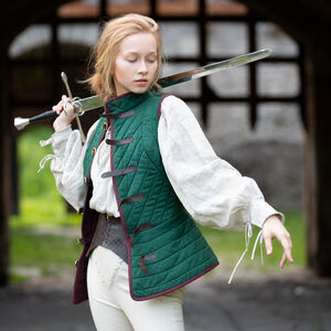 Two-piece cotton female gambeson with lacing “Dark Star”