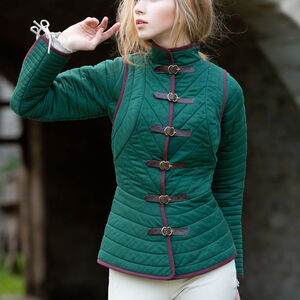 Two-piece cotton female gambeson with lacing “Dark Star”