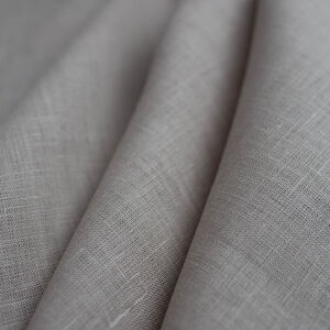 Unbleached natural flax linen fabric by the yard