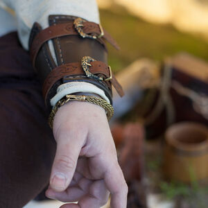 Viking Bracers Tooled Leather