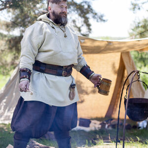 Viking Leather Canvas Overcoat
