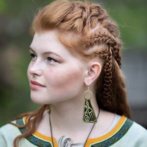 Viking Earrings with Knotwork Ducks “Ingrid the Hearthkeeper”