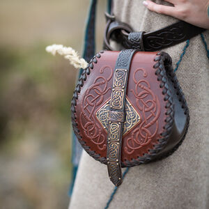Viking Embossed Leather Bag "Hilda the Haughty"