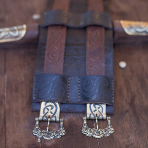 Viking Embossed Leather War Belt